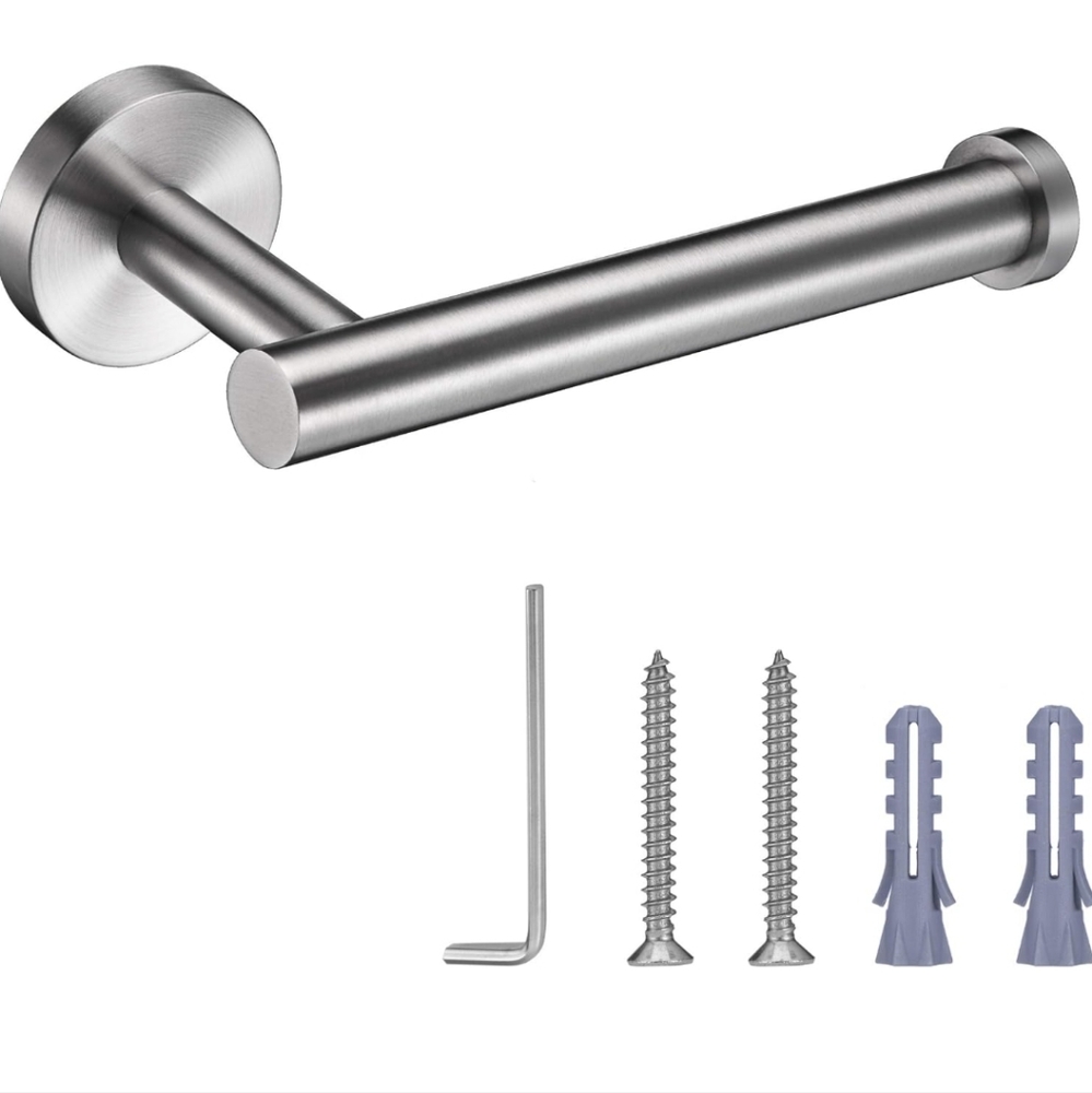 Brushed Nickel Toilet Roll Holder